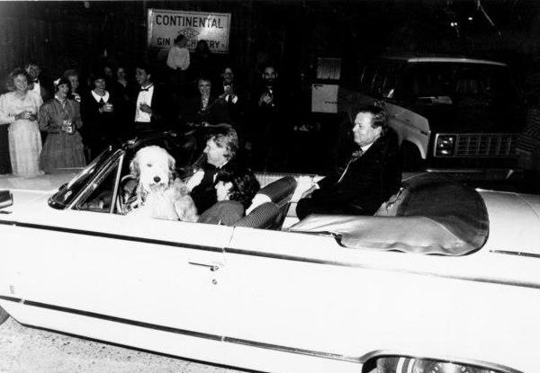 Willie Morris arriving at the world premiere of the Walt Disney film Good Old Boy at The Hoka, Oxford, Mississippi, November 11, 1988. (Photo, by Steve Davis, from The University of Mississippi Archives)