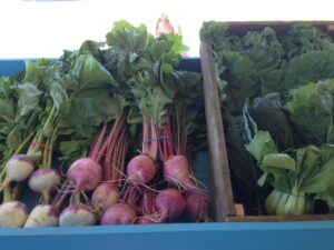 Produce from Mudline Farms in Water Valley.