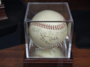Ty Cobb Autographed Baseball