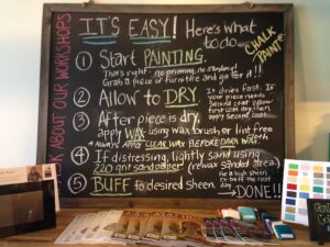 How to use milk and chalk paints at HUE Oxford.