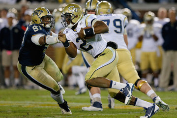 Georgia Tech quarterback Vad Lee is very dangerous running the triple-option / from Getty Images 