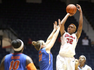 Tia Faleru leads the Lady Rebels this season. Photo courtesy of Ole Miss Athletics