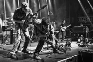 Umphrey's McGee Photo - Photograph by Chad Smith - Black and White Live Shot
