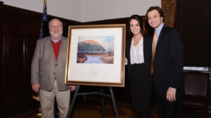 From left, David Case, Mary Margaret Roark and John Juricich Photo courtesy UM Communications