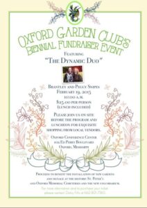 oxford garden club fundraiser