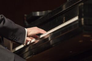 Bruce Levingston playing Debussy's Clair de Lune at the opening of Convocation. 