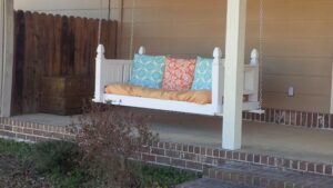 Porch swing by Stan and Pam Pernell, courtesy via Oxford Flea