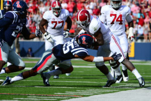 Cody Prewitt has been a staple in the Rebels defense his entire Ole Miss career. / Photo by Chuck Barnes