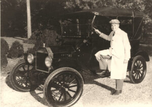 Arch Dalrymple III and the Model T Ford he drove to Ole Miss as a student.