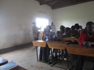 Ugandan students attending school.