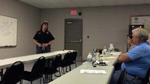 Captain Libby Lytle talks about criminal law at Oxford Citizen Police Academy.