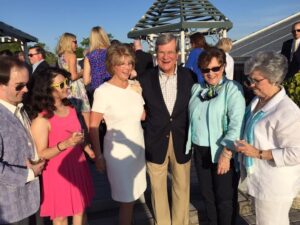 Senator Trent Lott and his five, Tricia, visited with friends, donors, alumni and guests at a reception Saturday to raise funds for the Patricia Thompson Lott Council Scholarship at Ole Miss. From left are Will and Samantha Pepper, Tricia Lott and Senator Lott, Cindy Phillips and friend.