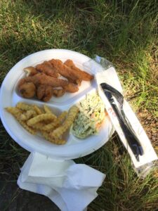 A traditional Mississippi catfish plate.