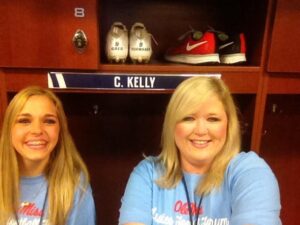 Katherine Puckett and her daughter found Chad Kelly's locker!