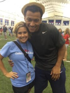 Lauren Poole is all smiles with Evan Engram!