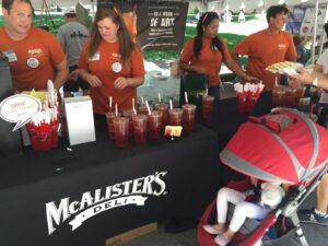 McAlister's sweet tea stormed the park.
