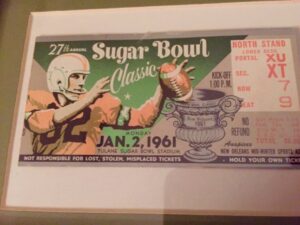 Sugar Bowl ticket from 1961