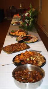 Food was plentiful at Hermitage Gardens at its Christmas Mix and Mingle event held Dec. 10