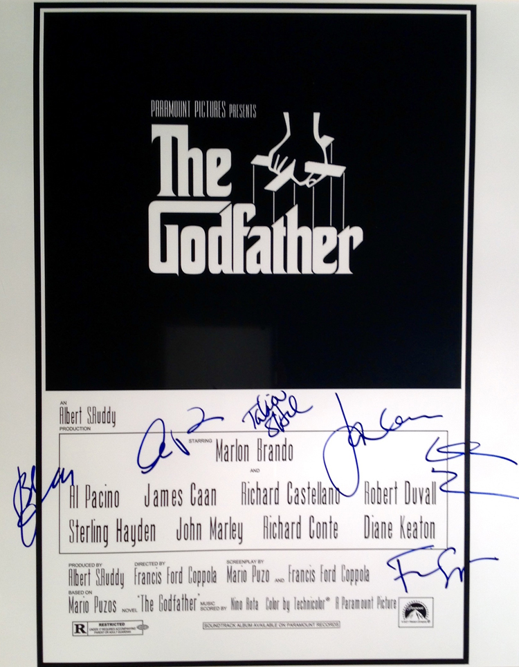 The Godfather Cast autographed - 16X20 Movie Poster