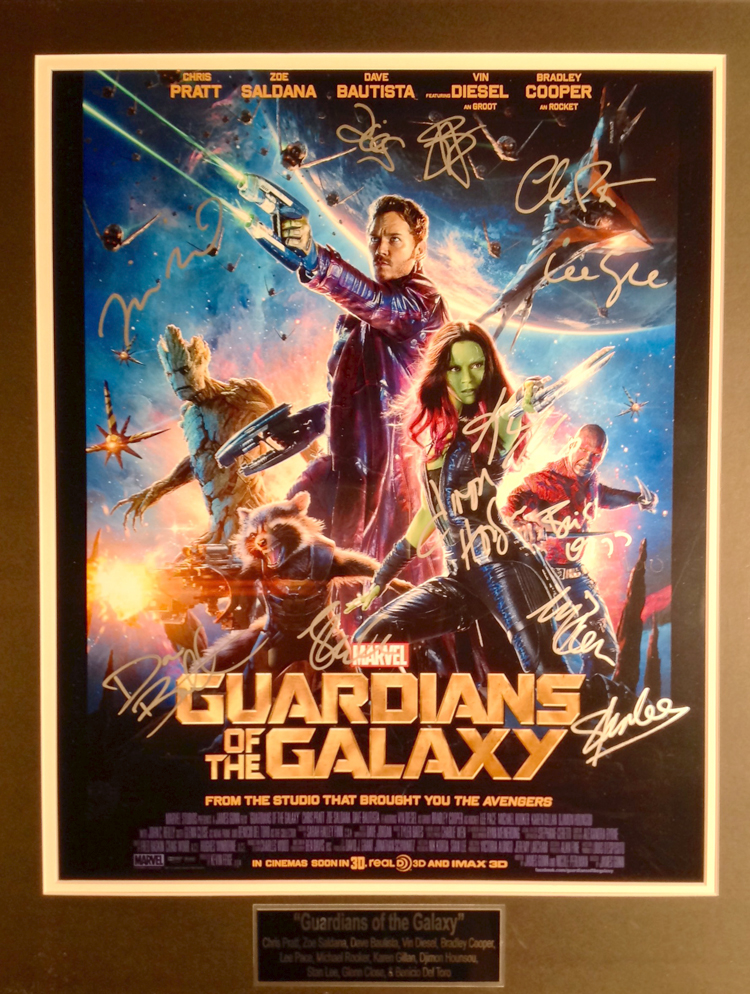 Guardians of the Galaxy Cast autographed - 16X20 Movie Poster