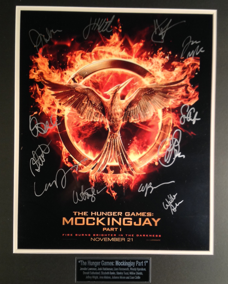 The Hunger Games Mockingjay Part 1 Cast autographed - 16X20 Movie Poster