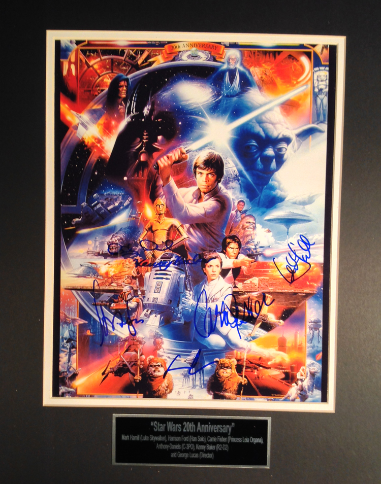 Star Wars Cast 20th Anniversary autographed - 16X20 Movie Poster