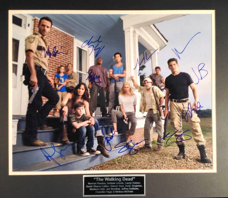 The Walking Dead cast photo autographed
