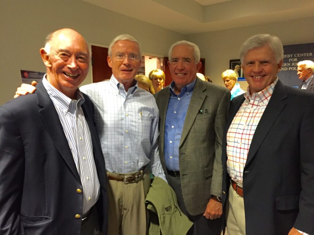 Members of the Blackberry Group enjoy their time in Oxford. Pictured left to right: Charles Overby, Richard Roselle, Walker Batts and Marty Dickens.