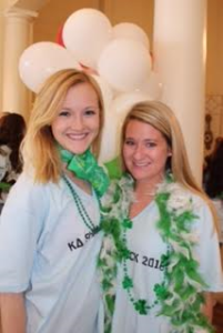 Pictured above from left to right are Kappa Delta Sorority members Kaylie Nessen and Lucy Stenhouse showing spirit for the event.