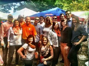 Scottie, a UT alumna, tailgates with an entourage of Ole Miss and UT alumni.   