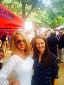 Scottie Nell Hughes (left) with Jessie Prestage (right) in the Grove.