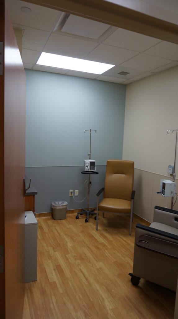 One of the new private treatment rooms.