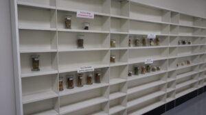 Examples of natural products were displayed during the tours of the training center. 