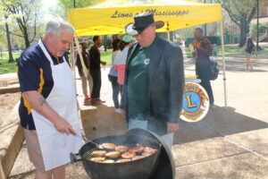 Dave Young (left) and Ron Kitchens (right) from Oxford Lions Club