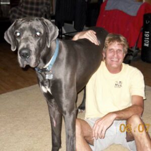 Jeff McVay with his Great Dane