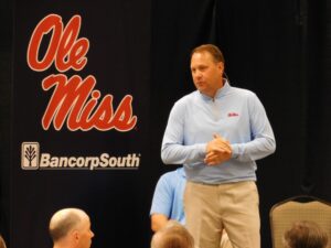 Hugh Freeze gave a rousing speech this morning in Oxford Conference Center.