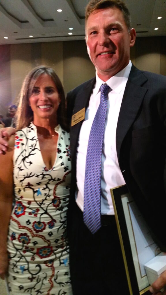 Christy and Wesley Walls at the Mississippi Sports Hall of Fame Induction on Saturday night in Jackson.