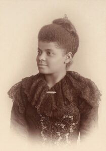 Ida B. Wells Barnett, in a photograph by Mary Garrity from c. 1893. It has been restored by Adam Cuerden and is featured on Wikipedia.
