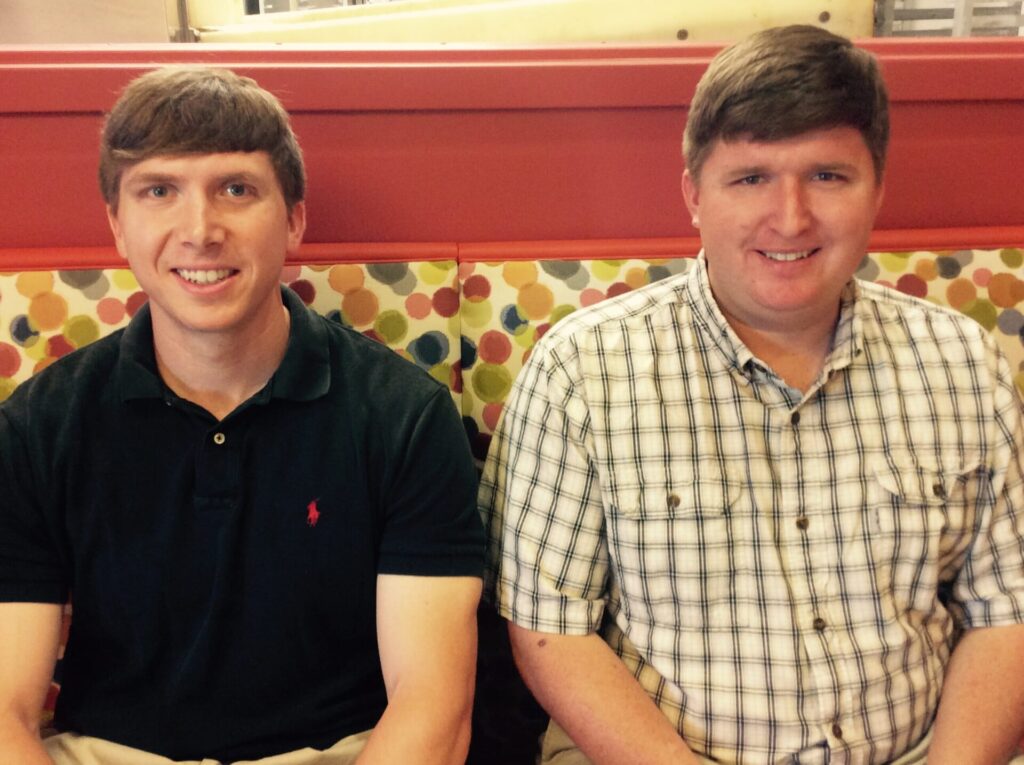 (left to right) Ben and Will Ulmer are running Beagle Bagel in Oxford.