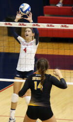 Ole Miss volleyball defeated Southern Miss 3-0 on Friday, September 20th, 2013 at the Gillom Center in Oxford, MS. AUBREY EDIE