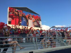 Rebel Fans testing out the new North End Zone.
