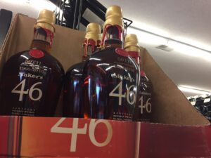 Commemorative bottles of Makers Mark for Kiamie's 50th anniversary 