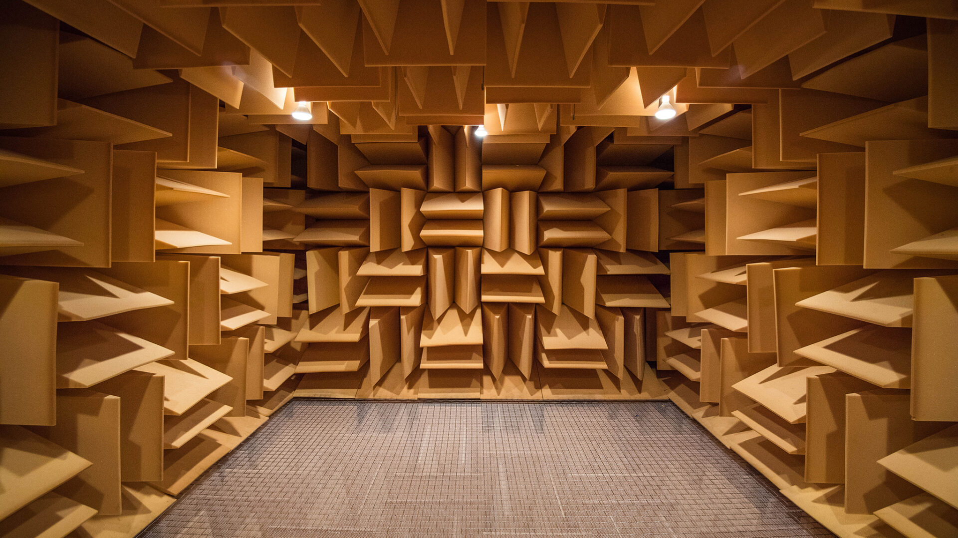 The anechoic chamber in the National Center for Physical Acoustics is one of the many demos open to the public during the facility’s 30th anniversary celebration Oct. 14.Photo by Kevin Bain/Ole Miss Communications