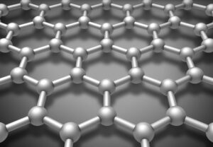 Graphene layered molecule structure schematic model. 3d render illustration