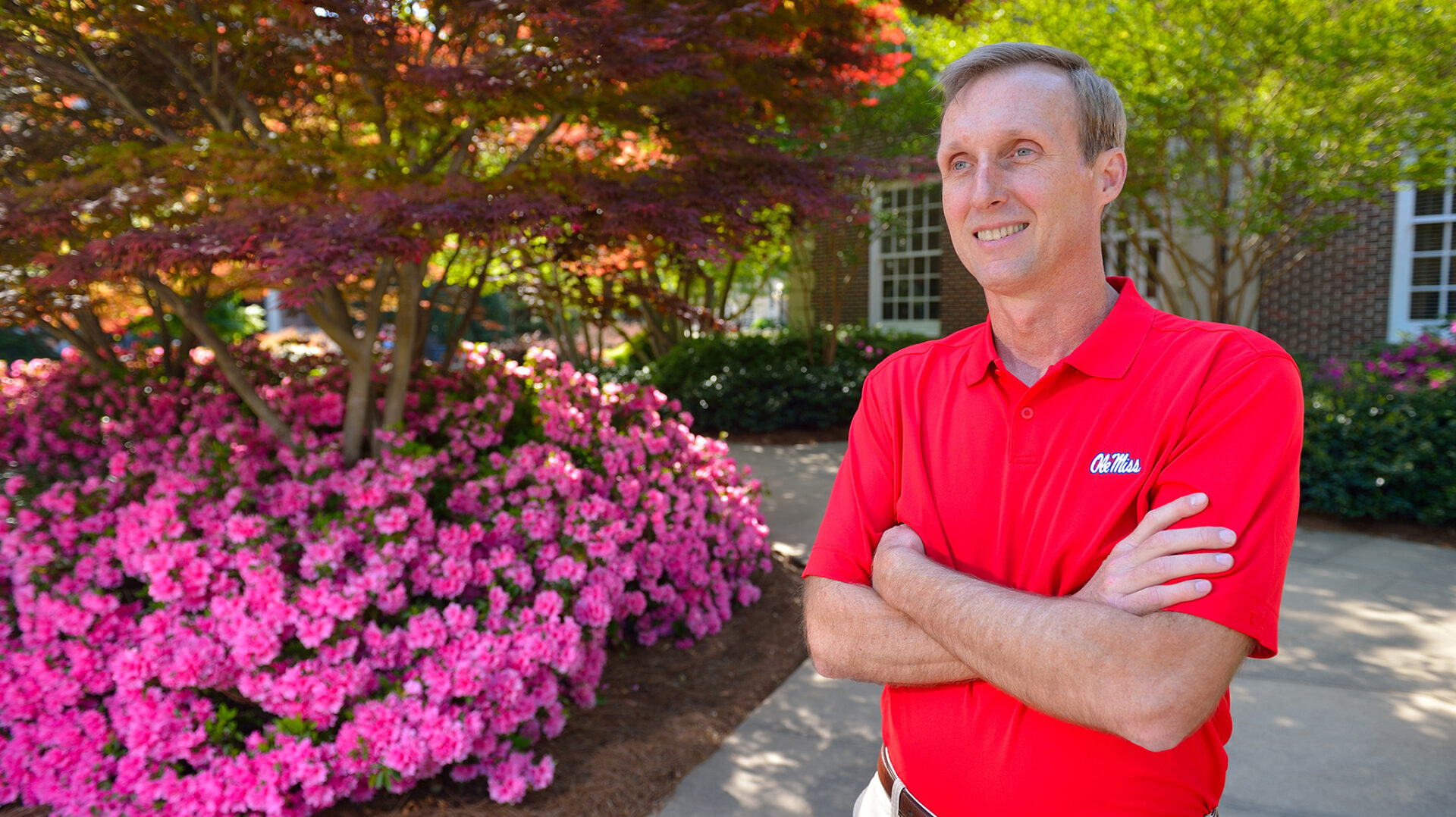 Jeff McManus, University of Mississippi director of landscape, airport and golf operations, has been honored with the Professional Grounds Management Society's President's Award.Photo by Robert Jordan/Ole Miss Communications