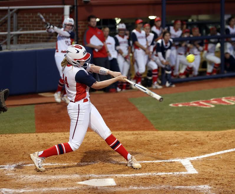 Ole Miss Softball defeated Samford 5-4 on Tuesday, March 29th, 2016 in Oxford, MS.Photo by Joshua McCoy/Ole Miss Athletics @olemisspix