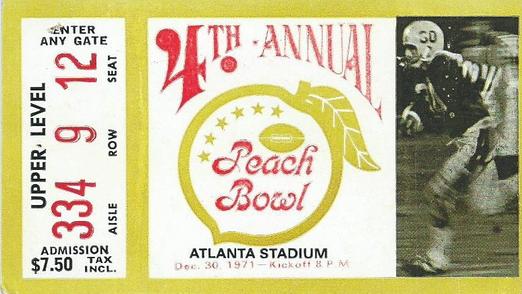 1971 Peach Bowl Ticket - courtesy of OleMissMemorabilia.com 