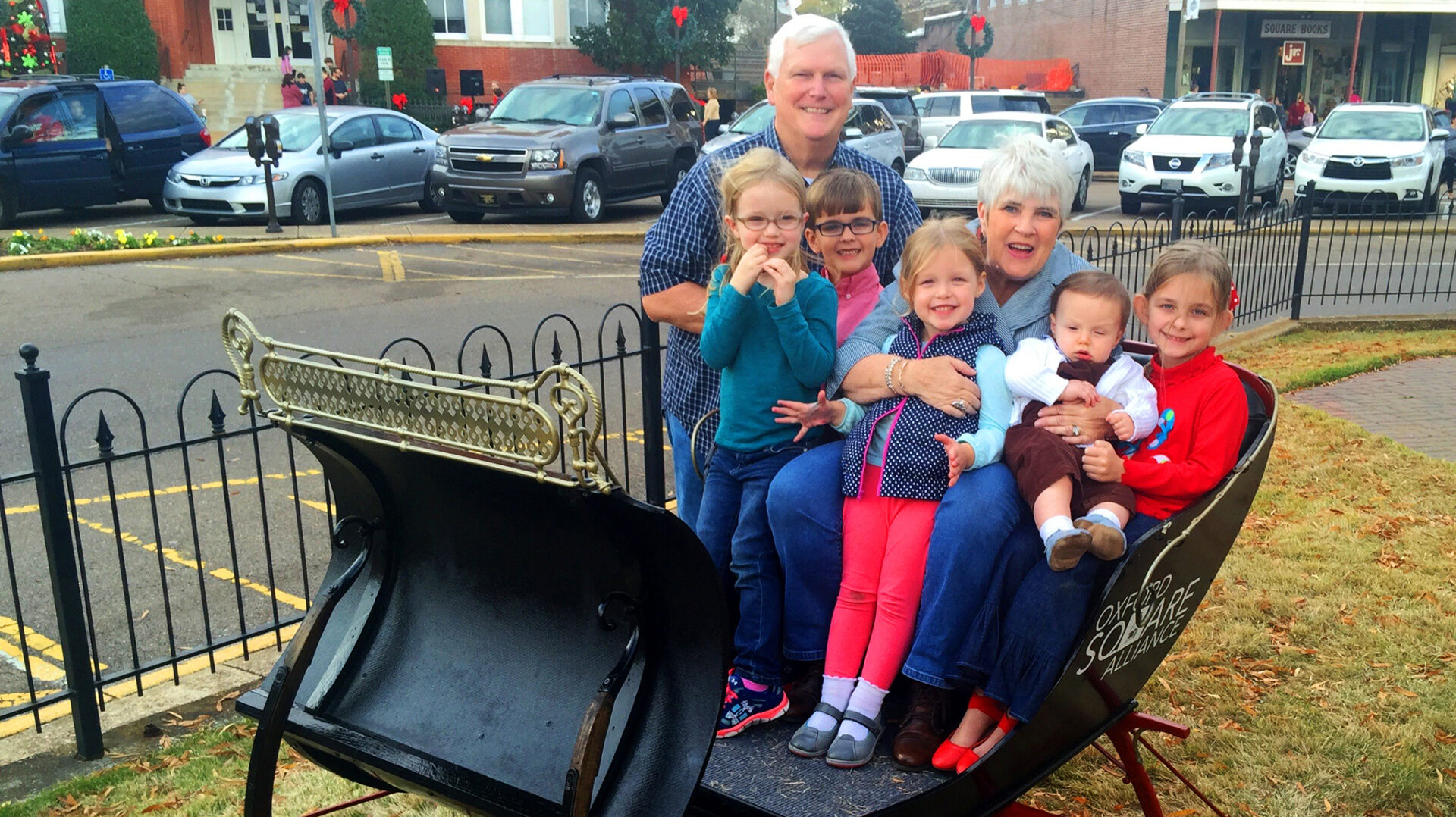 Capt. Max Miller and wife Janis enjoy a moment with their grandchildren during the Christmas 2015 season. Photo courtesy Ryan Miller