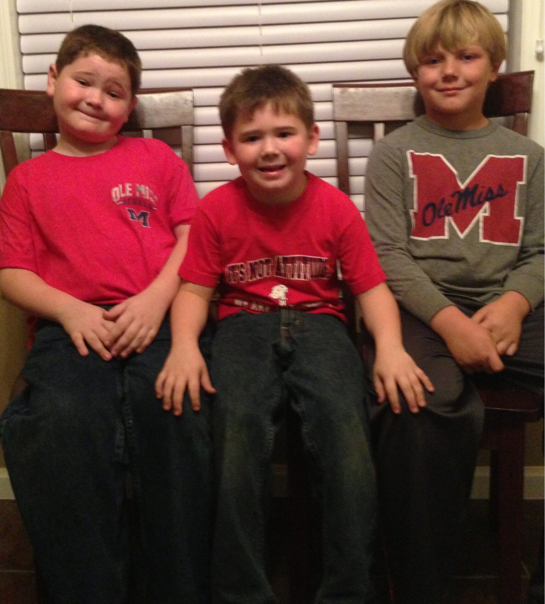 The Williams Kids, left to right, Landon, Duke and Jack
