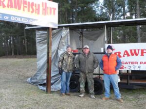 The Crawfish Hut crew (left to right): Colby Denton, David Elnore Sr., David Elnore Jr.